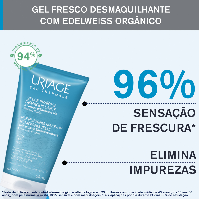 Uriage Gel Desmaquilhante Fresco 150ml - Farmácia Garcia