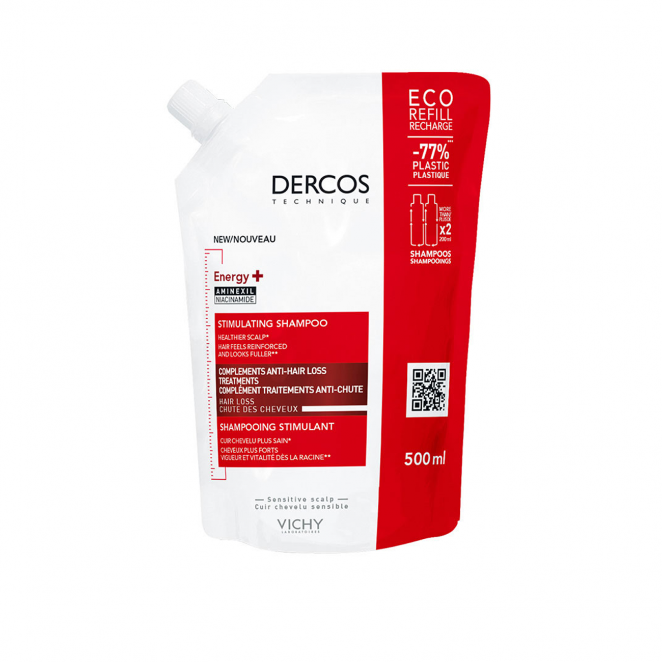 Dercos Estimulante Champô Eco Pack 500ml - Farmácia Garcia