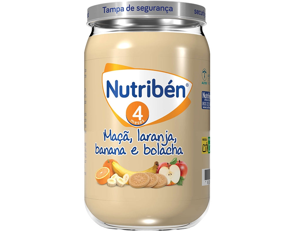 Nutriben Boiao Maçã Laranja Banana Bolacha 235g - Farmácia Garcia