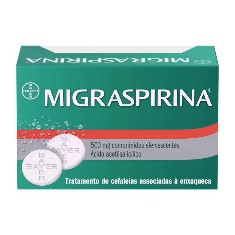 Migraspirina 500mg 12 Comprimidos Efervescentes - Farmácia Garcia