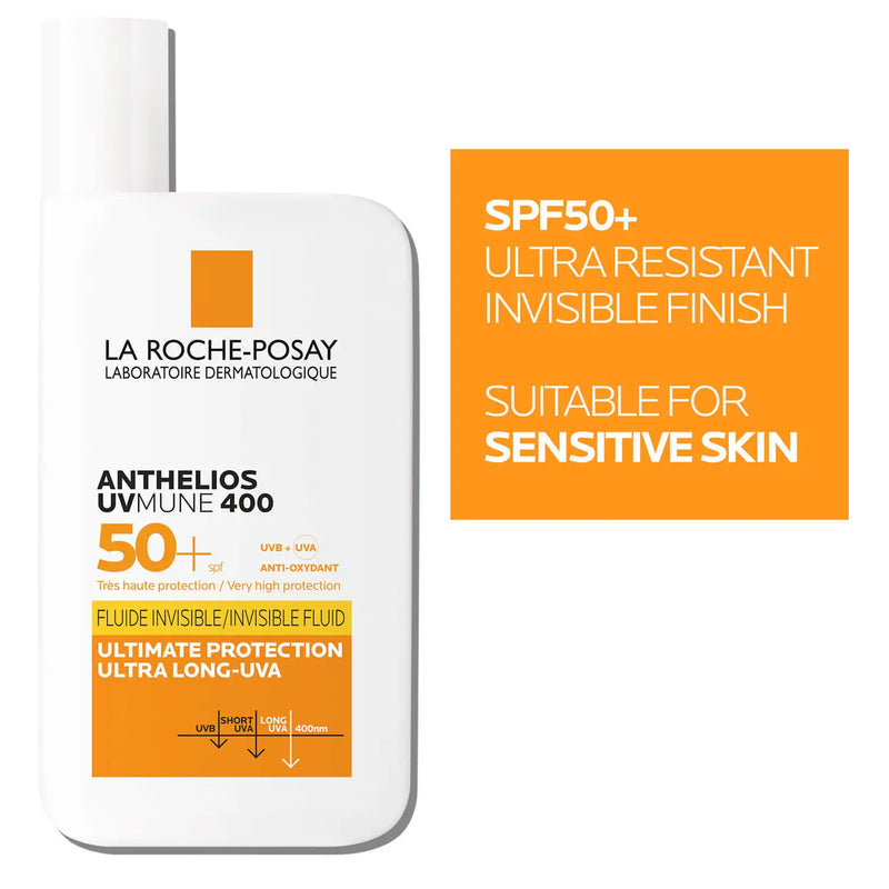 Anthelios UVMune 400 Invisible Fluid SPF50+ Sun Cream 50ml - Farmácia Garcia