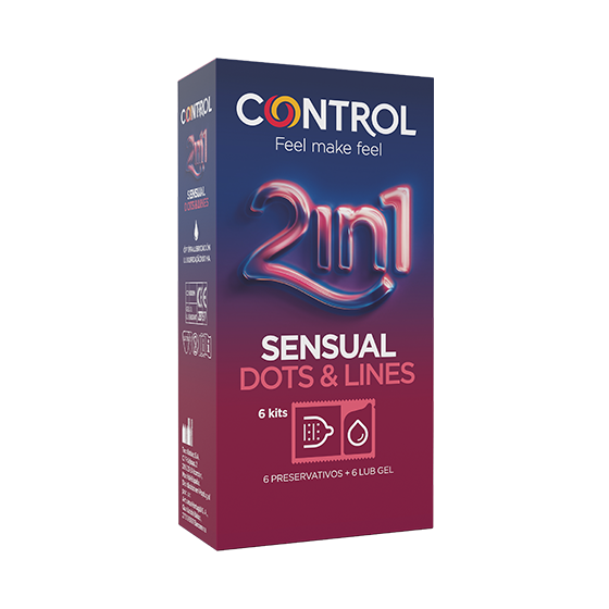 Control Preservativos 2em1 Sensual Dots & Lines x6 - Farmácia Garcia