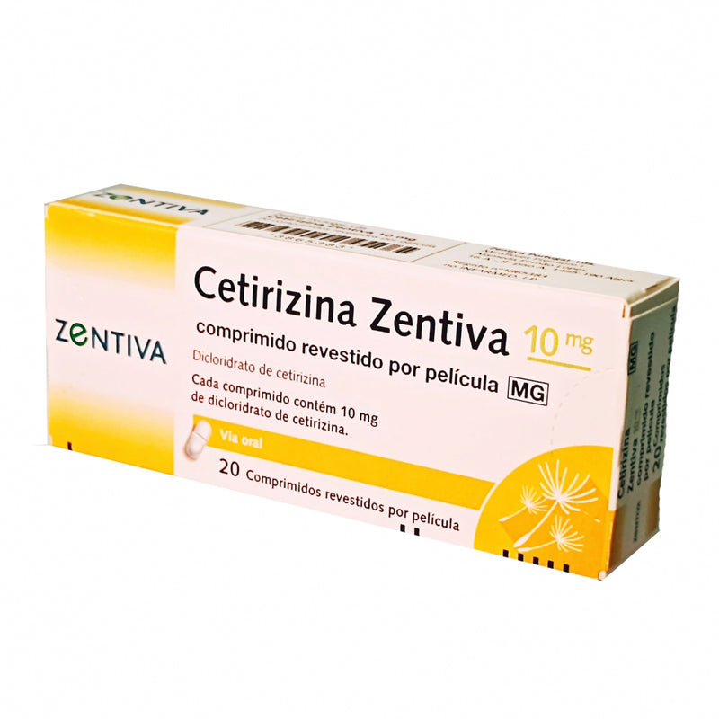Cetirizina Zentiva MG 10 mg 20 Comprimidos - Farmácia Garcia