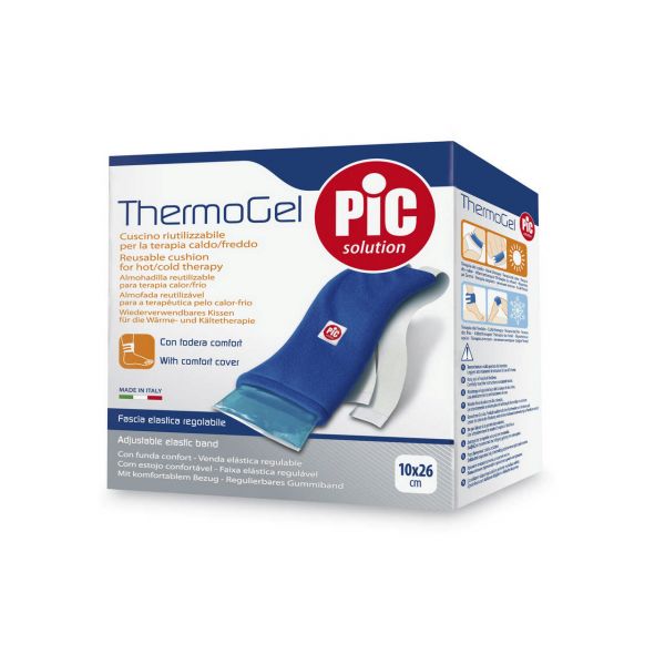 Pic Solution Thermogel Almofada Gel Frio/Quente 1 bolsa (10 x 26 cm) com faixa - Farmácia Garcia