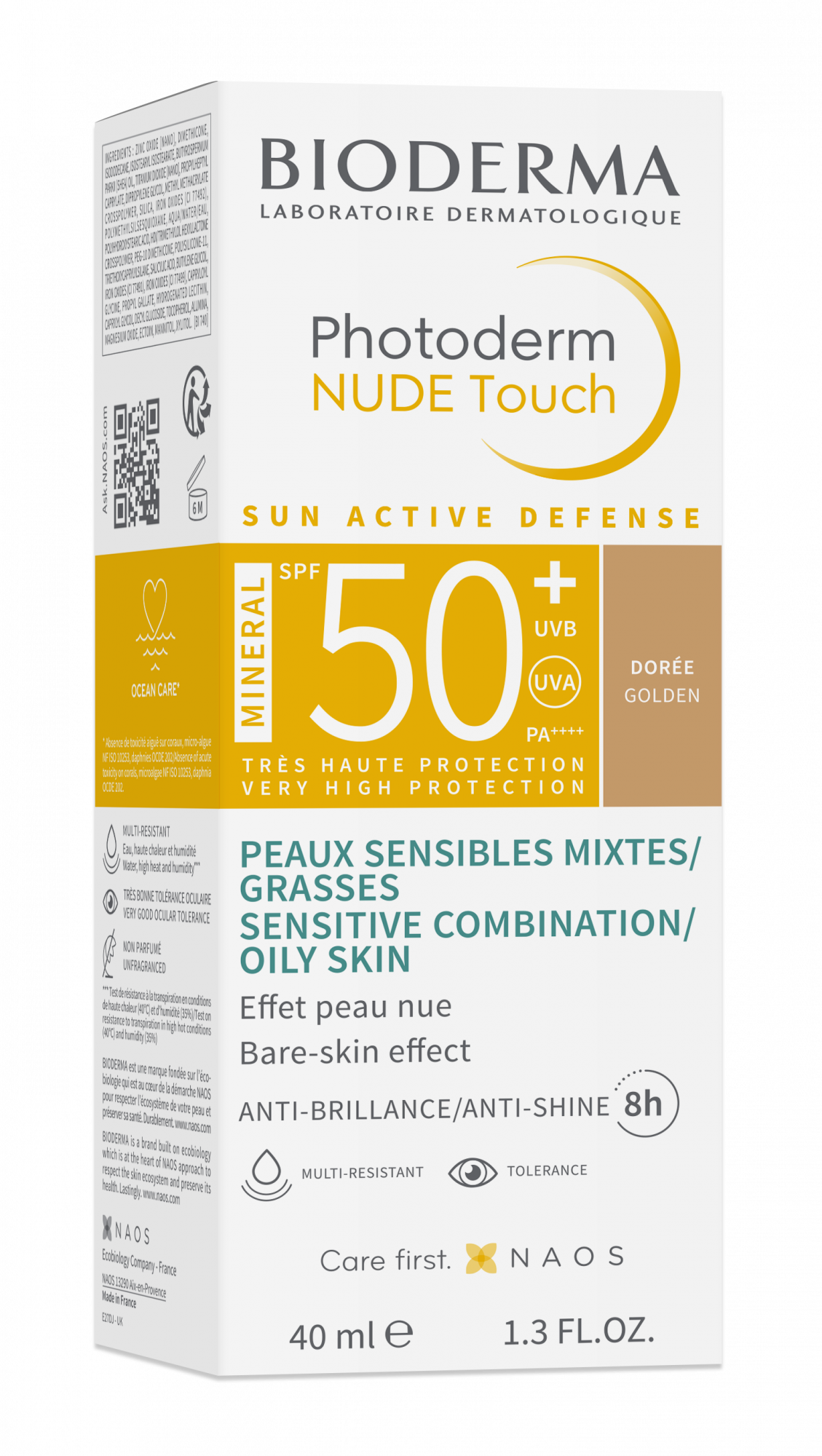 Bioderma Photoderm Nude Touch SPF50+ Dourado 40ml - Farmácia Garcia