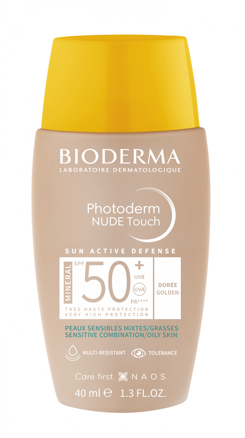 Bioderma Photoderm Nude Touch SPF50+ Dourado 40ml - Farmácia Garcia