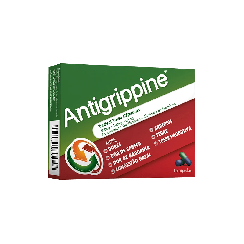 Antigrippine Trieffect Tosse 16 Cápsulas - Farmácia Garcia