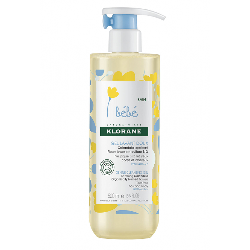 Klorane Bebé Gel Suave Corpo e Cabelo 500ml - Farmácia Garcia