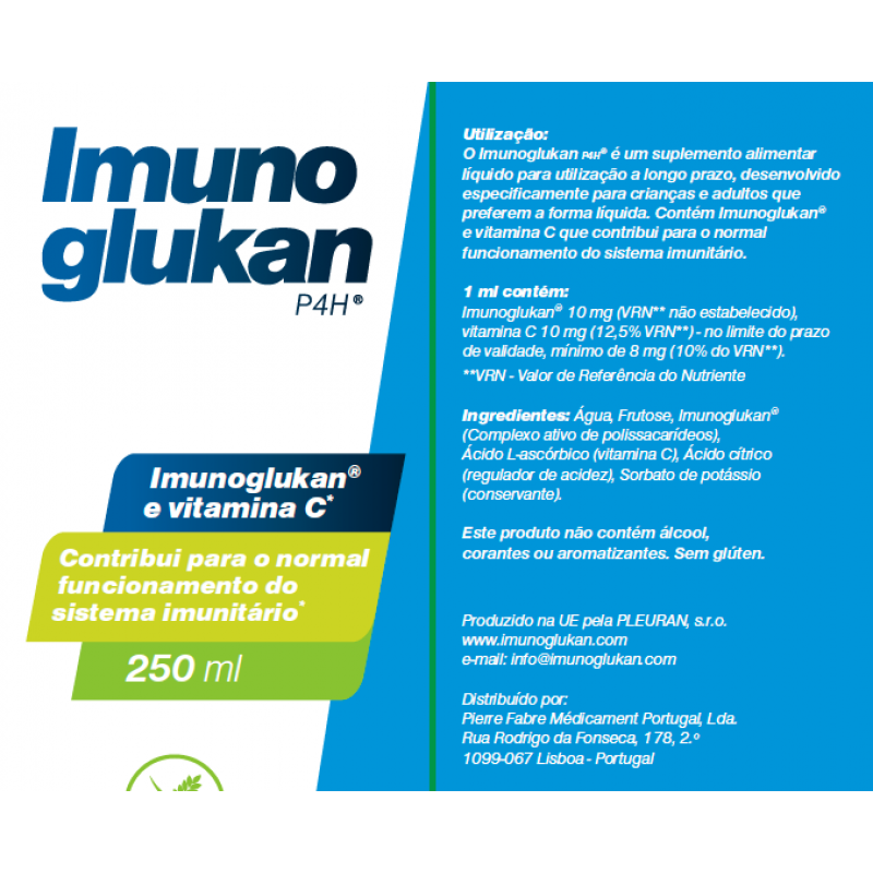 Imunoglukan P4H 250ml - Farmácia Garcia