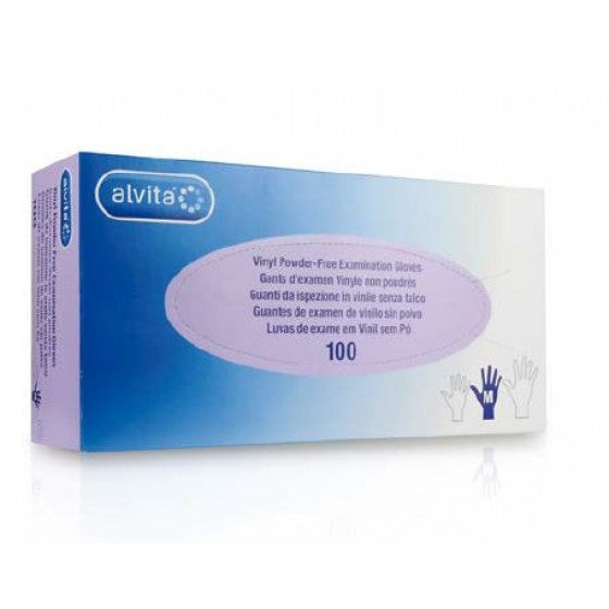 Alvita Luvas Exame Vinil S/Po S X100 - Farmácia Garcia