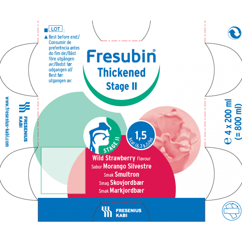 Fresubin Thick Stage II Morango Silvestre 4 Frascos 200ml - Farmácia Garcia