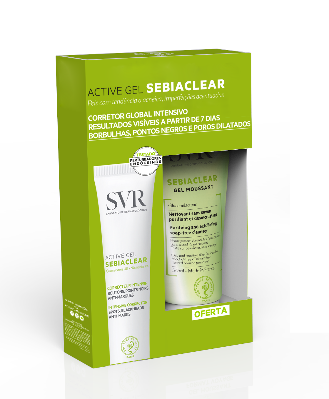 SVR Sebiaclear Active Gel + Oferta Gel Limpeza 55ml - Farmácia Garcia