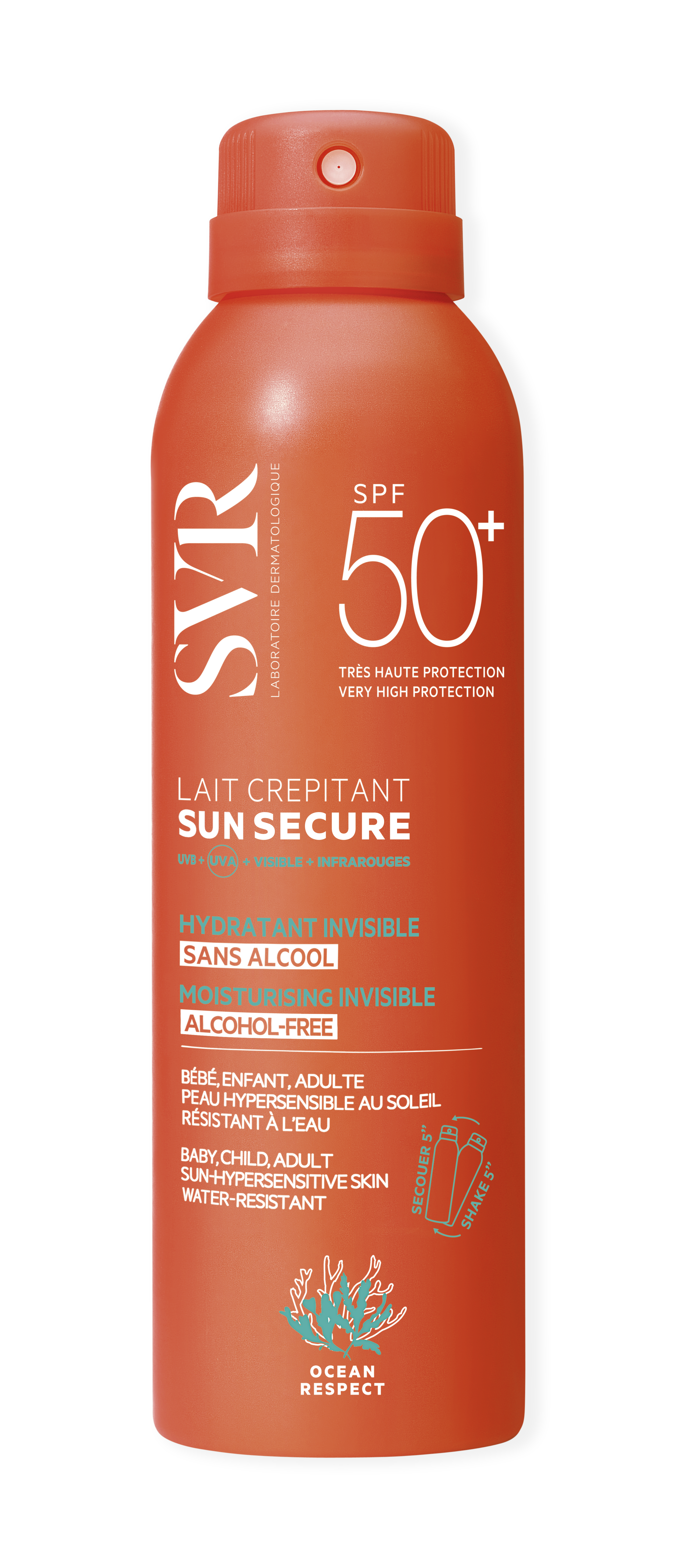 SVR Sun Secure Leite Crepitante SPF50+ 200ml - Farmácia Garcia