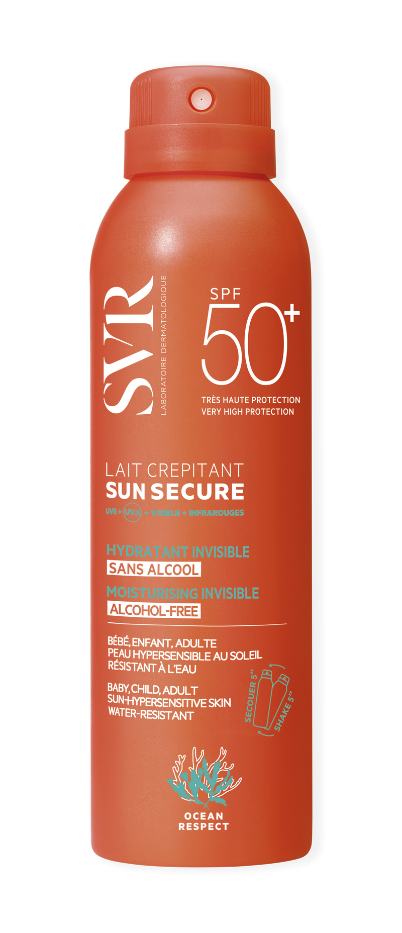 SVR Sun Secure Leite Crepitante SPF50+ 200ml - Farmácia Garcia