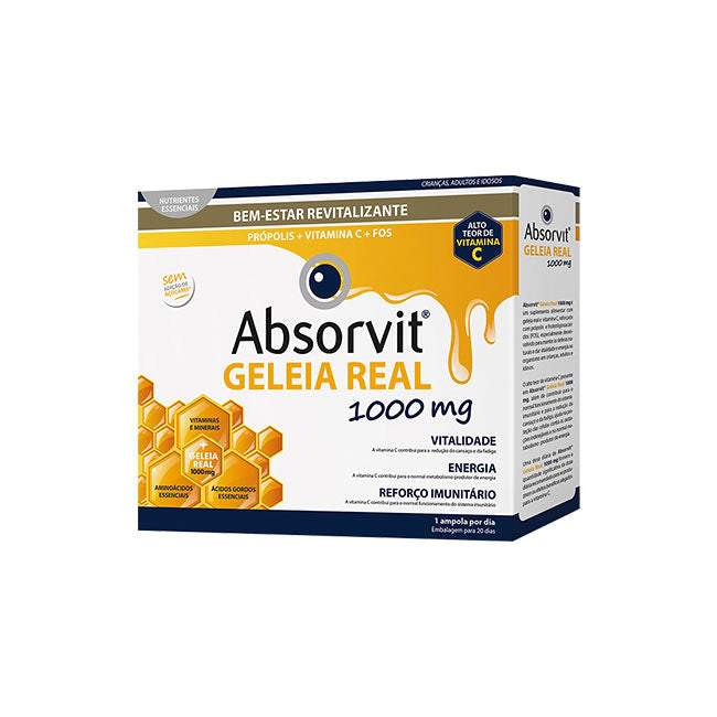 Absorvit Geleia Real 20 Amplolas - Farmácia Garcia