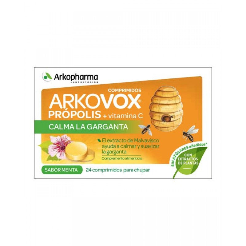 Arkovox Propólis+Vitamina C Sabor a Menta - Farmácia Garcia