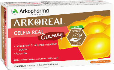 Arkoreal@ Geleia Real 500mg Ginseng Ampolas x20 - Farmácia Garcia