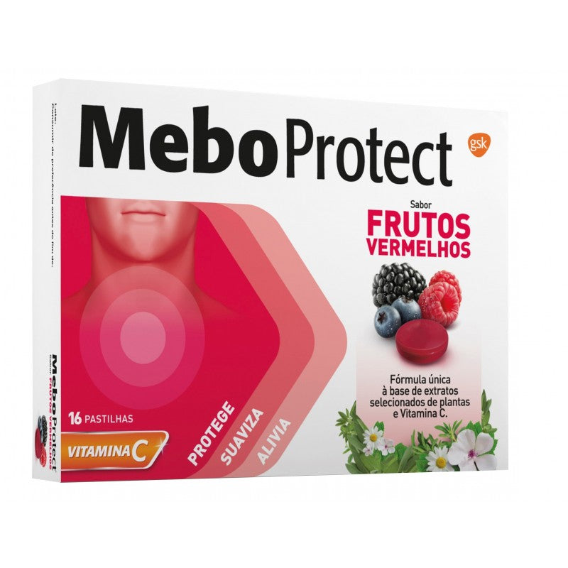 Meboprotect Frutos Vermelhos 16 Pastilhas - Farmácia Garcia