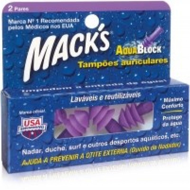 Mack's Aquablock Tampões Auriculares - Farmácia Garcia