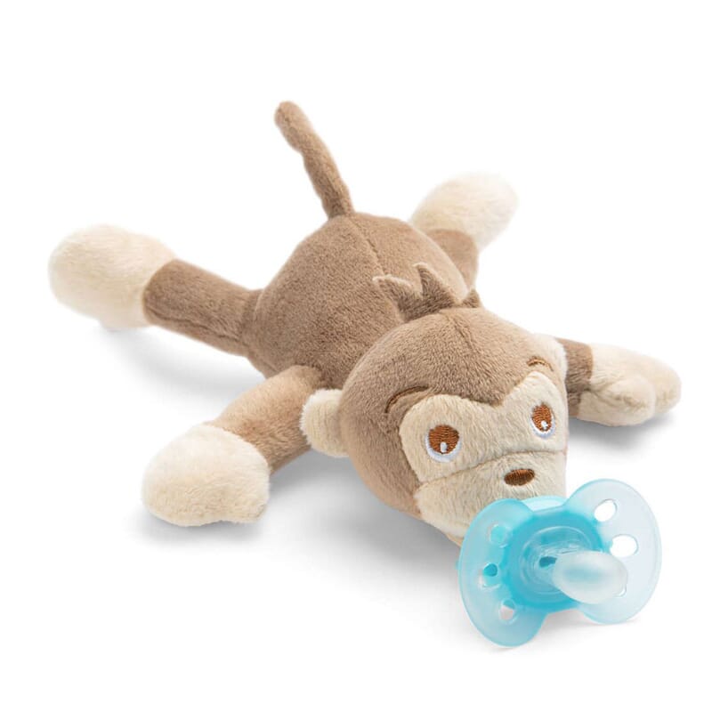 Philips Avent Ultra Soft Snuggle macaco com Chupeta silicone 0M-6M Azul - Farmácia Garcia