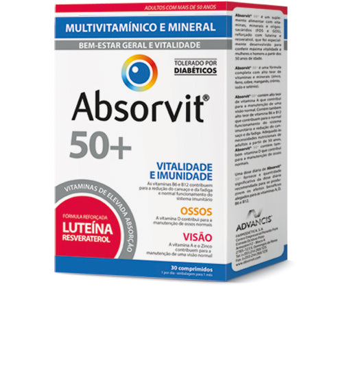 Absorvit 50+ Comprimidos  x30 - Farmácia Garcia