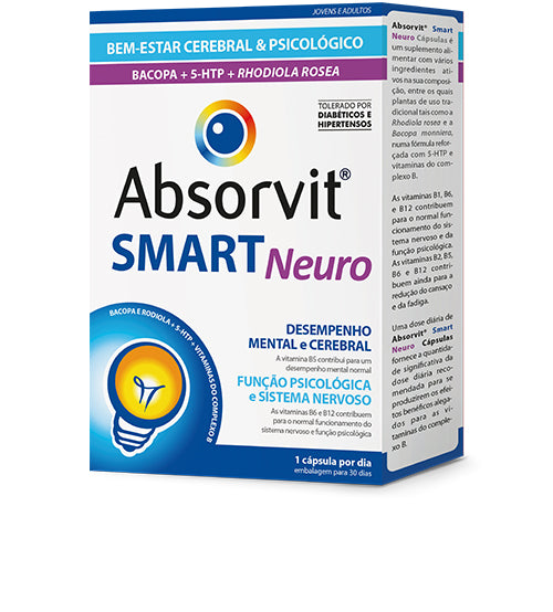 Absorvit@ Smart Neuro Cápsulas x30 - Farmácia Garcia