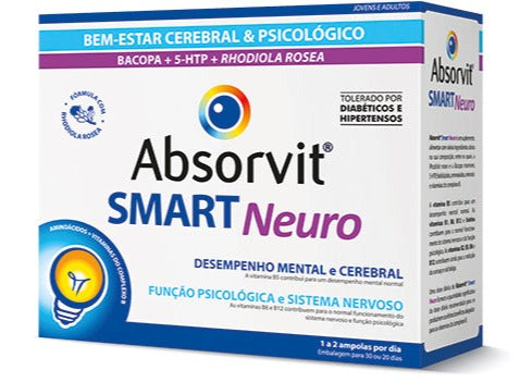 Absorvit@ Smart Neuro Ampolas 10ml x30 - Farmácia Garcia