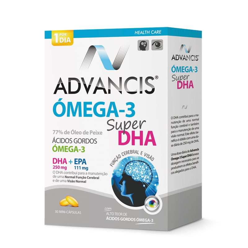 Advancis@ Omega-3 Super Dha Cápsulas x30 - Farmácia Garcia