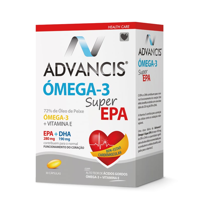 Advancis@ Omega-3 Super Epa Cápsulas x30 - Farmácia Garcia