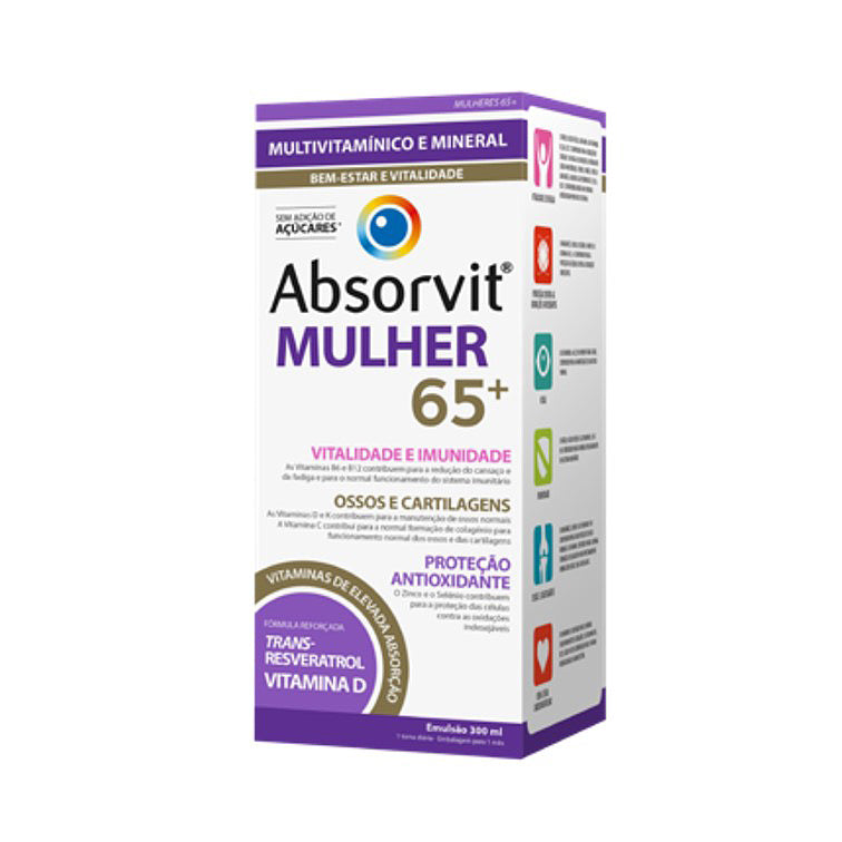 Absorvit Mulher 65+ Emulsão 300ml - Farmácia Garcia