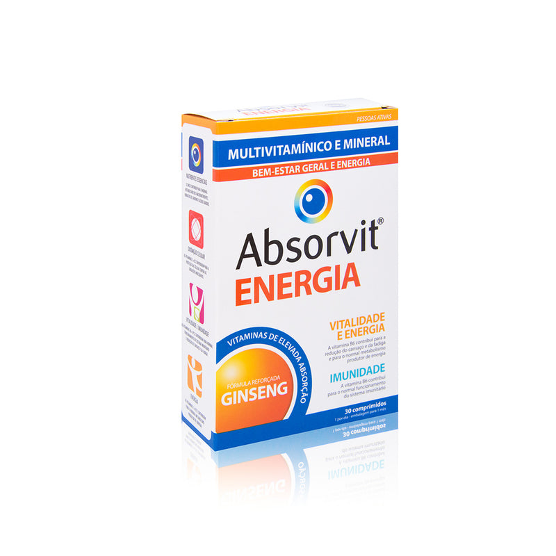 Absorvit Energia 30 Comprimidos - Farmácia Garcia