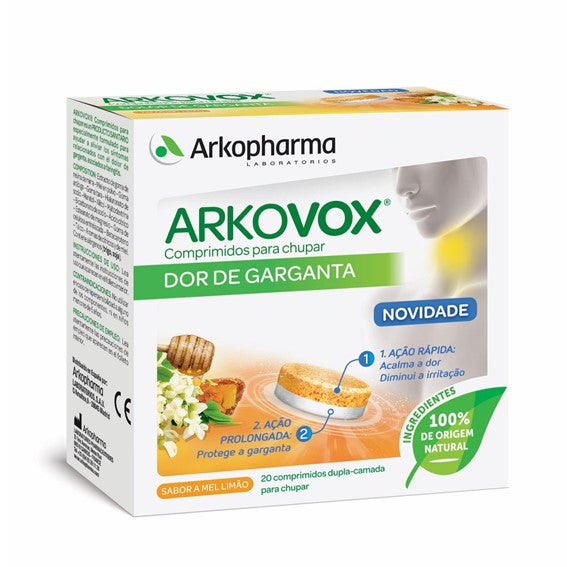 Arkovox Mel Limão 20 Comprimidos Dupla Camada - Farmácia Garcia