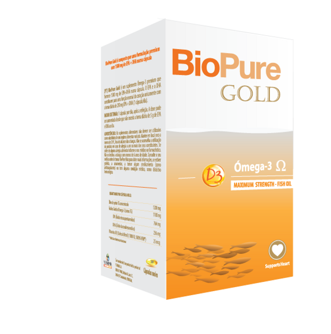 Biopure Gold Ómega-3 D3 30 Cápsulas - Farmácia Garcia