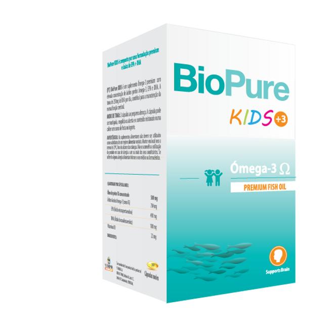 Biopure Kids Omega 3 60 Cápsulas - Farmácia Garcia