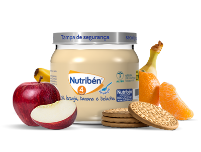 Nutriben Boião Maçã, Laranja, Banana e Bolacha 120g - Farmácia Garcia