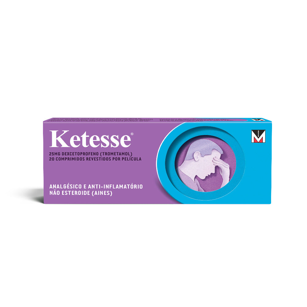 Ketesse, 25 mg x 20 comp rev - Farmácia Garcia