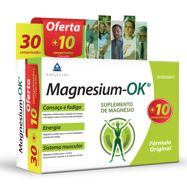 Magnesium-OK 30 Comprimidos + 10 Oferta - Farmácia Garcia