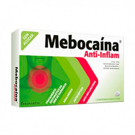 Mebocaína Anti-Inflam, 1,2/3 mg x 30 comp chupar - Farmácia Garcia