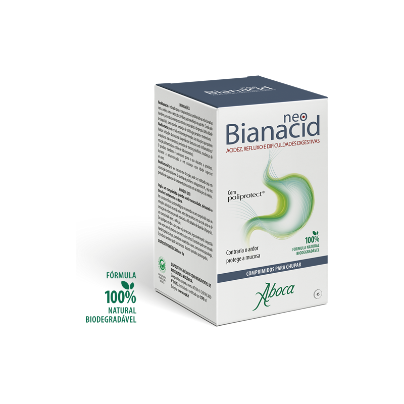 NeoBianacid Acidez e Refluxo 45 Comprimidos de Chupar | Farmácia Garcia