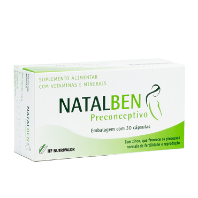 Natalben Preconcetivo 30 Cápsulas - Farmácia Garcia