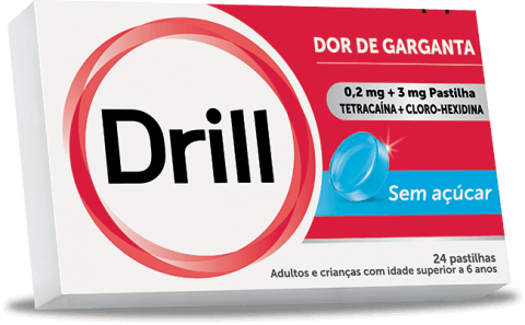 Drill sem açúcar, 0,2/3mg 24 Pastilhas - Farmácia Garcia