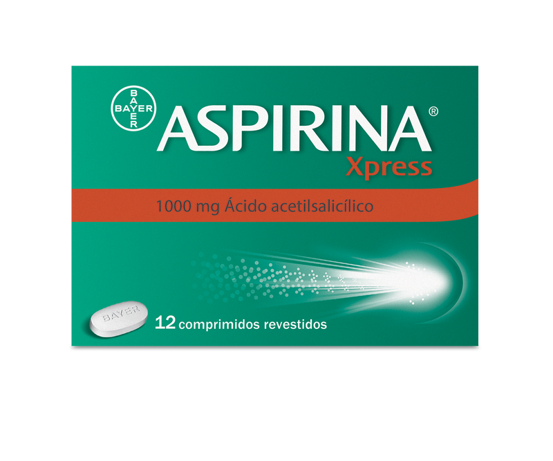 Aspirina Xpress 1000mg 12 Comprimidos - Farmácia Garcia