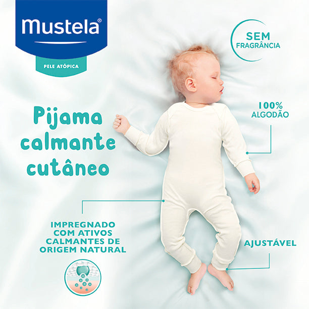 Mustela Bebe Pele Atopica Stelatopia Pijama Calmante 6-12m - Farmácia Garcia