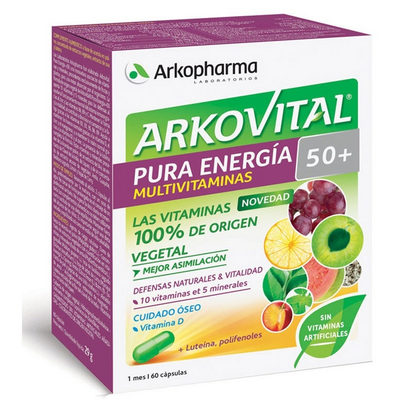 Arkovital Pura Energia 50+ Cápsulas x60 - Farmácia Garcia