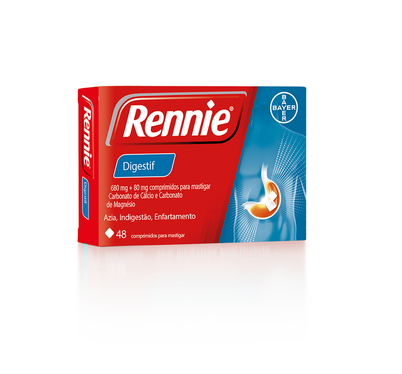 Rennie Digestif 680/80 mg x 48 Comprimidos Mastigáveis - Farmácia Garcia