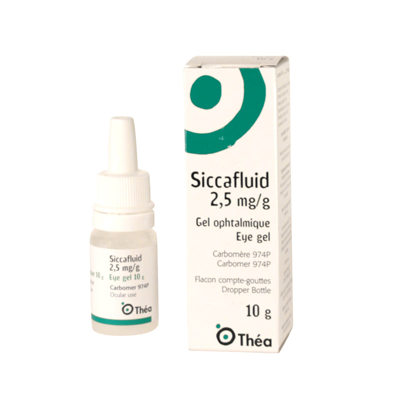 Siccafluid , 2.5 mg/g Frasco conta-gotas 10 g Gel oftalm - Farmácia Garcia