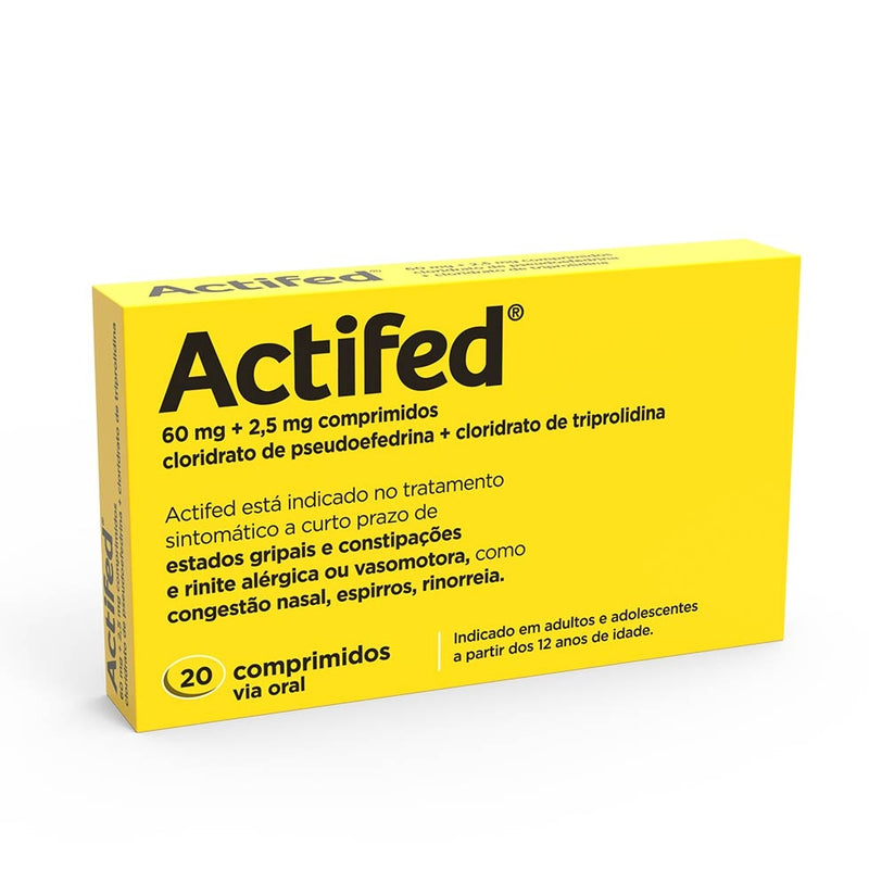 Actifed, 60/2,5 mg x 20 comp - Farmácia Garcia