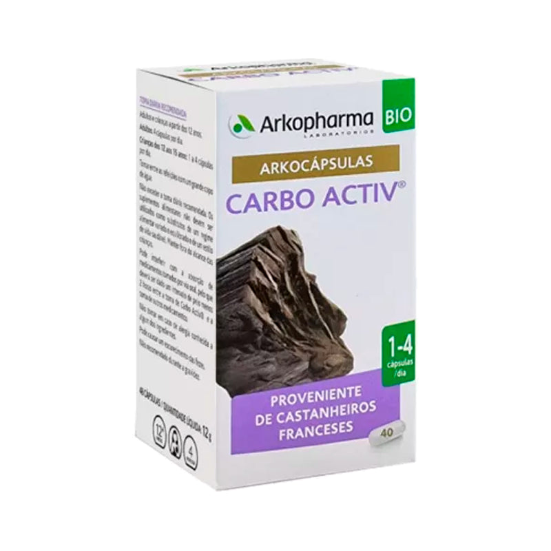 Arkocapsulas Carbo Activ 40 Cápsulas - Farmácia Garcia