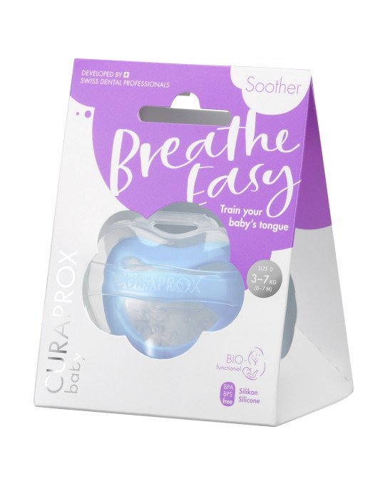 Curaprox Breathe Easy Chupeta Azul 0 a 7 Meses 3 a 7Kg - Farmácia Garcia