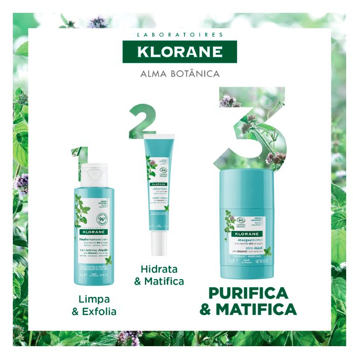 Klorane Menta Aquática Máscara-Stick Purificante 25g - Farmácia Garcia